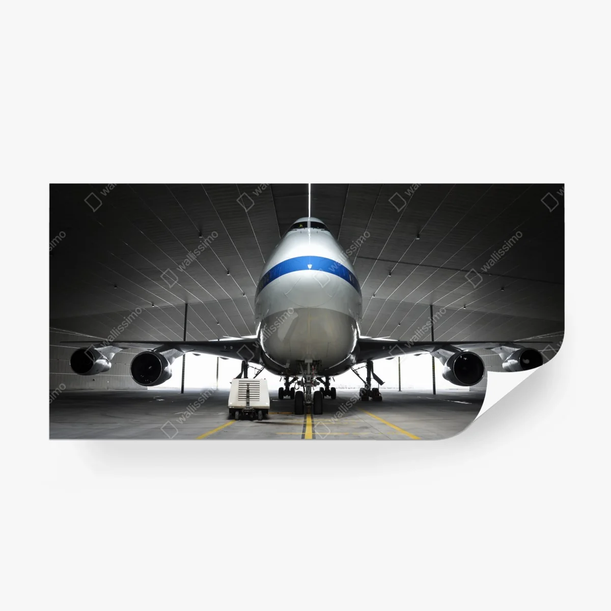 Fotomural vista frontal e imponente de avión en hangar – Pixers® Fotomural vista frontal e imponente de avión en hangar – Pixers®