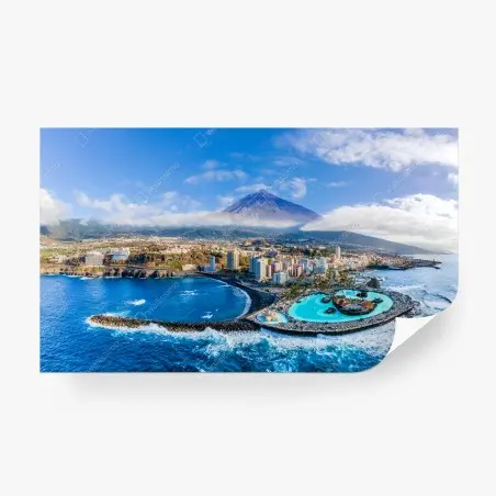 Fotomural panorámica costera de Tenerife con el Teide – Pixers®