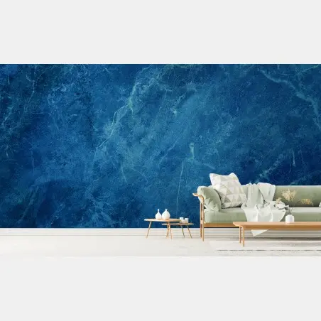 Fotomural textura de mármol azul profundo para pared – Pixers®