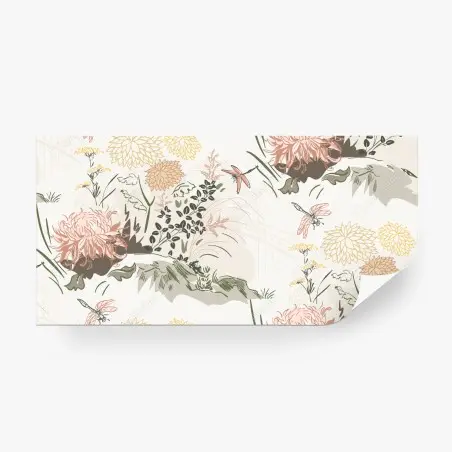 Fotomural patrón floral botánico en tonos pastel – Pixers®