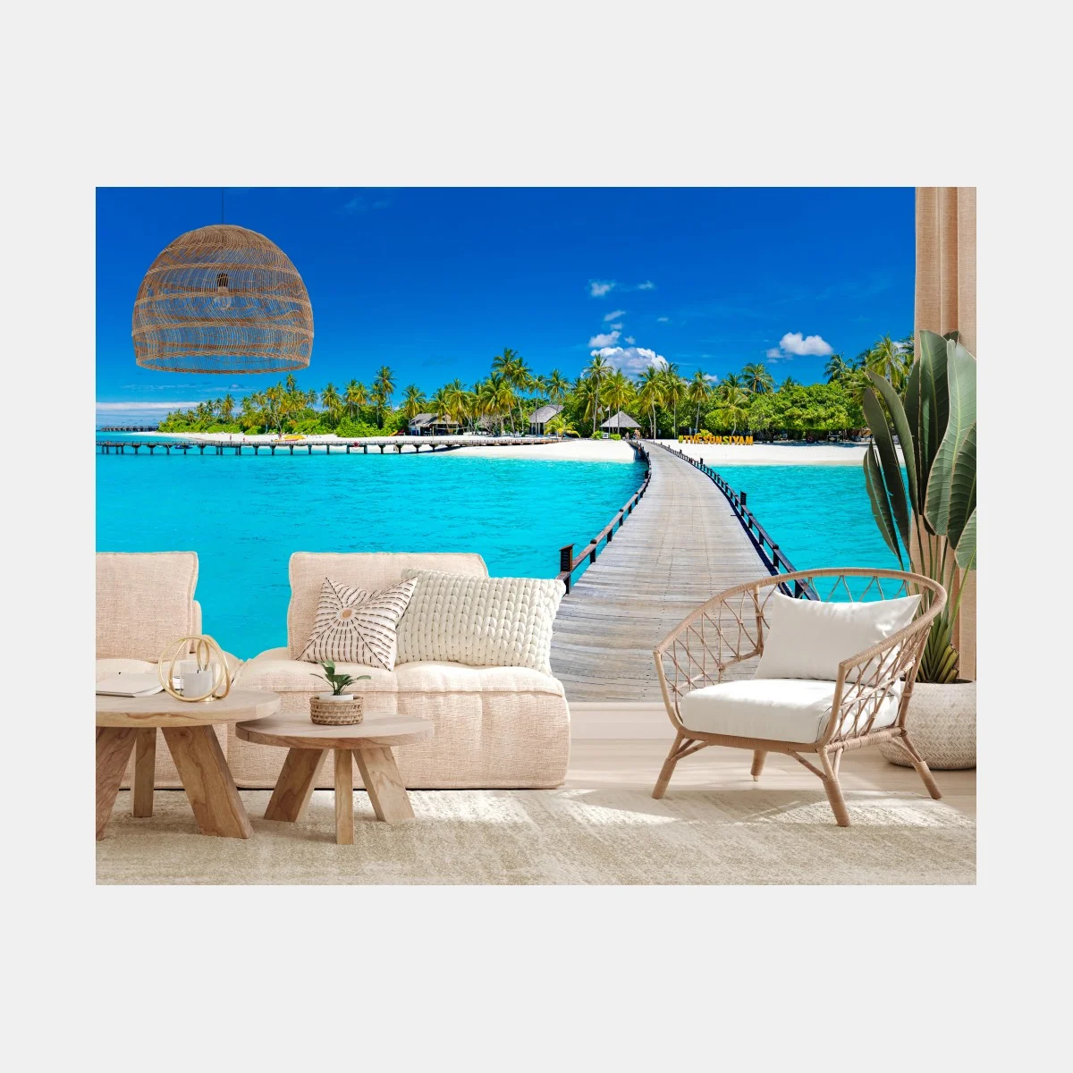 Fotomural muelle hacia el paraíso tropical sobre agua turquesa – Pixers® Fotomural muelle hacia el paraíso tropical sobre agua turquesa – Pixers®