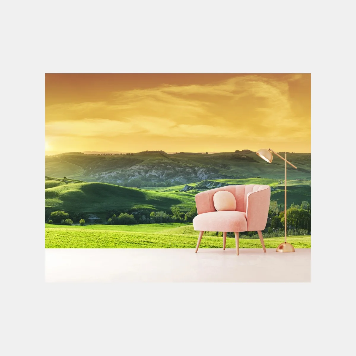 Fotomural panorama de colinas de la Toscana al atardecer – Pixers® Fotomural panorama de colinas de la Toscana al atardecer – Pixers®
