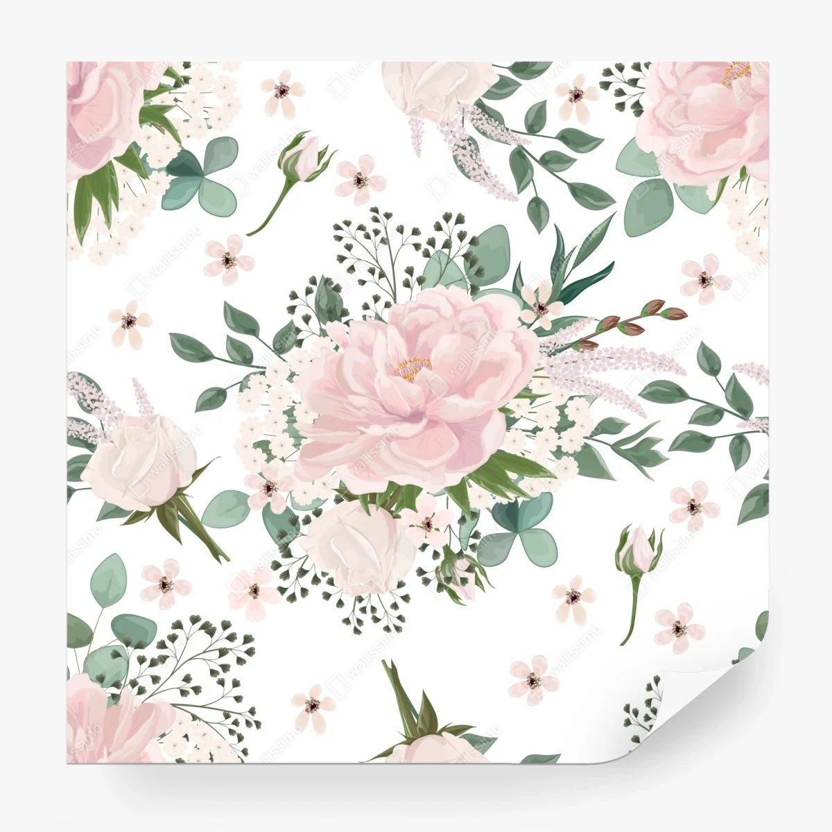 Fotomural belleza floral en tonos pastel – Pixers®