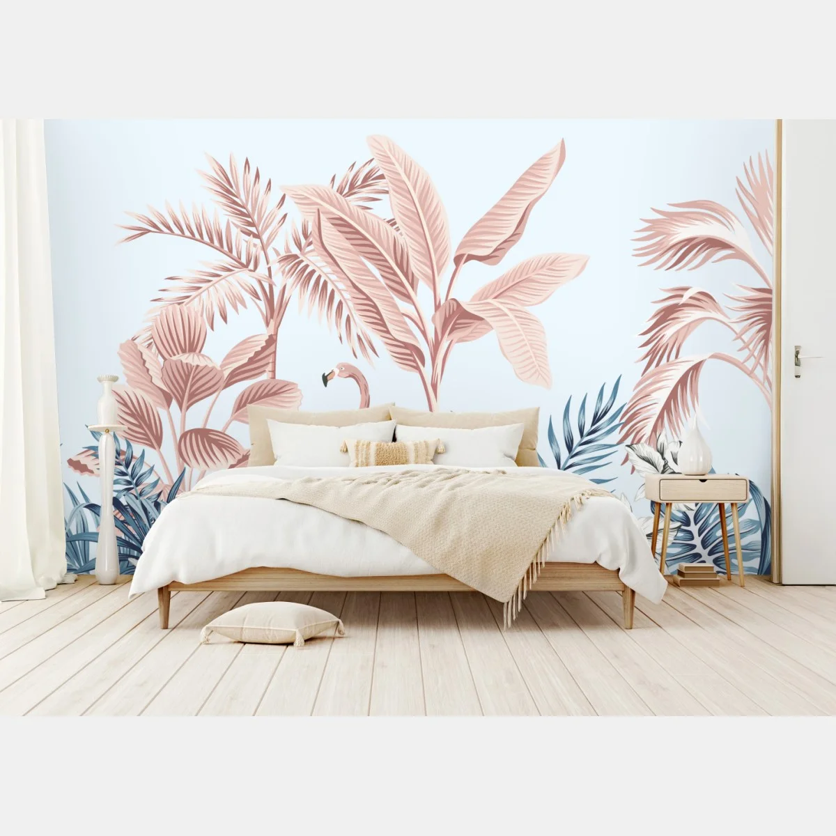 Fotomural escena tropical con flamenco en tonos rosa y azul – Pixers® Fotomural escena tropical con flamenco en tonos rosa y azul – Pixers®
