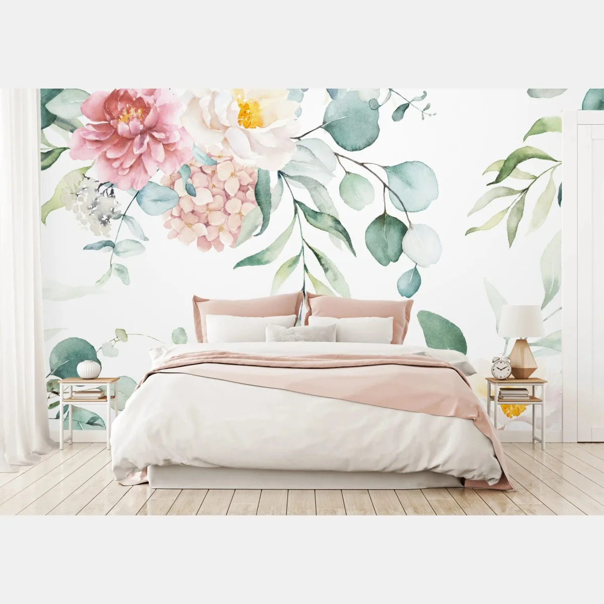 Fotomural sofisticado estampado floral en acuarela – Pixers® Fotomural sofisticado estampado floral en acuarela – Pixers®