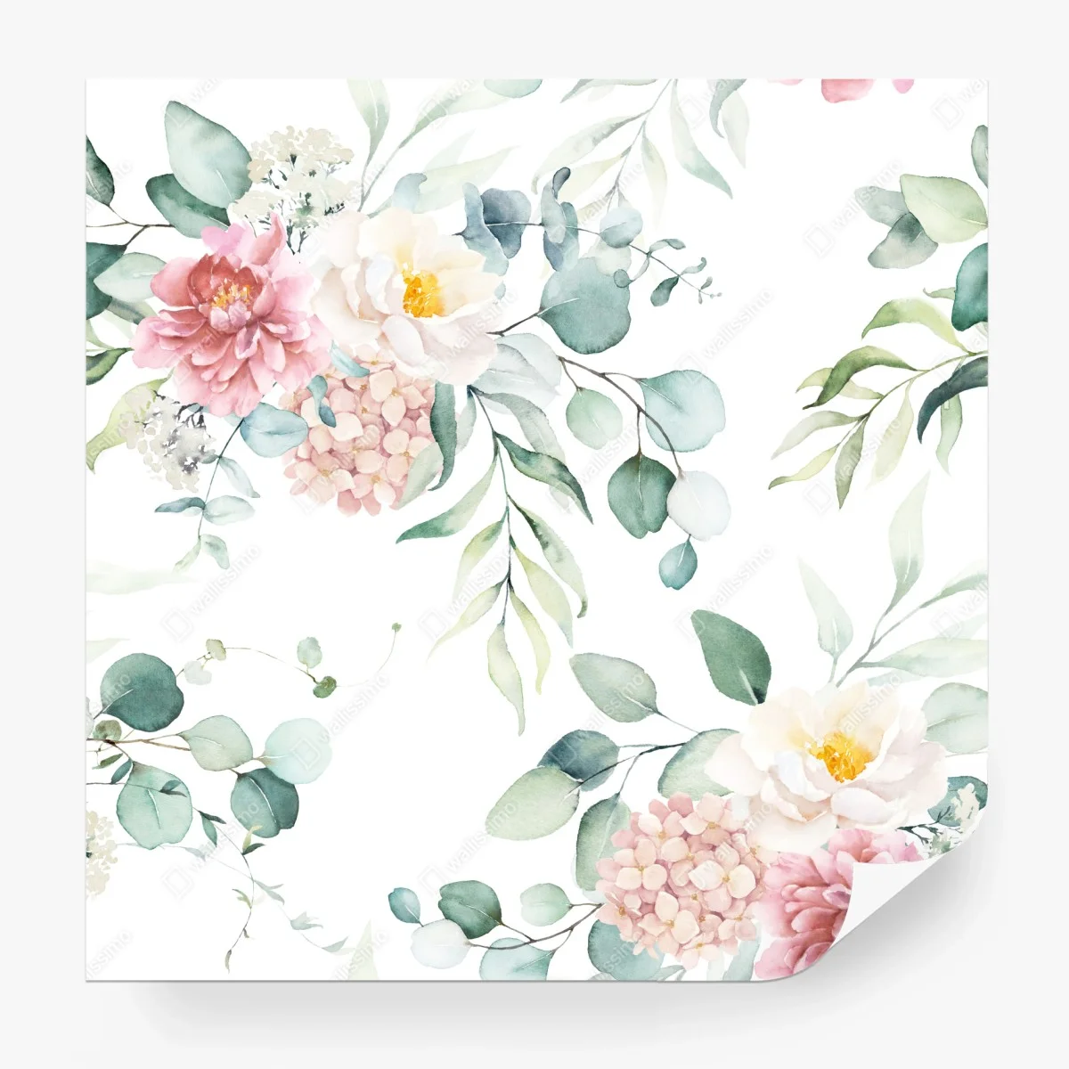 Fotomural sofisticado estampado floral en acuarela – Pixers® Fotomural sofisticado estampado floral en acuarela – Pixers®