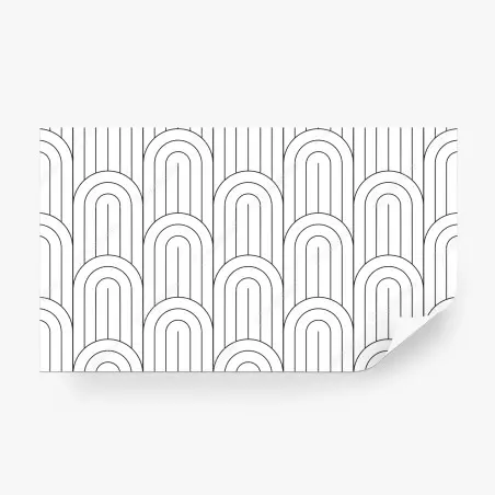 Fotomural patrón de arcos geométricos minimalista – Pixers®