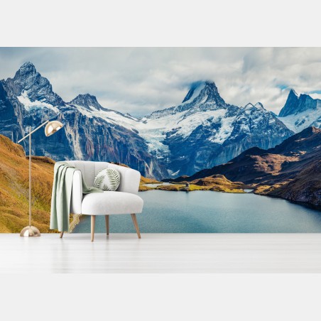 Fotomural amanecer en Bachalpsee, Suiza – Pixers®