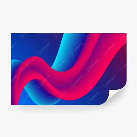 Fotomural arte ondulante en tonos neón – Pixers®