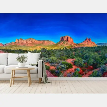 Fotomural panorama de Bell Rock y Courthouse Butte desde Yavapai Point, Arizona – Pixers®