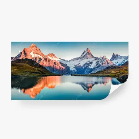 Fotomural puesta de sol sobre Bachalpsee, Suiza – Pixers®