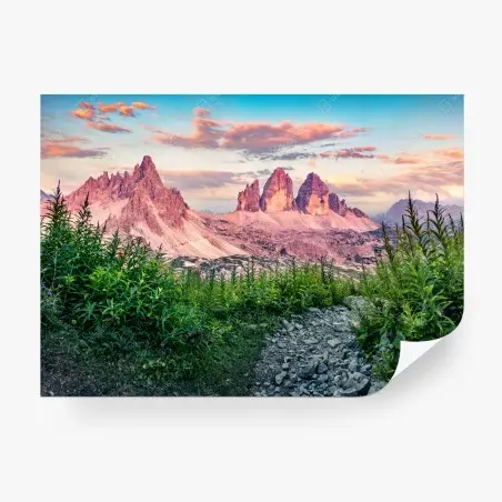 Fotomural amanecer en Tre Cime di Lavaredo, Dolomitas – Pixers®