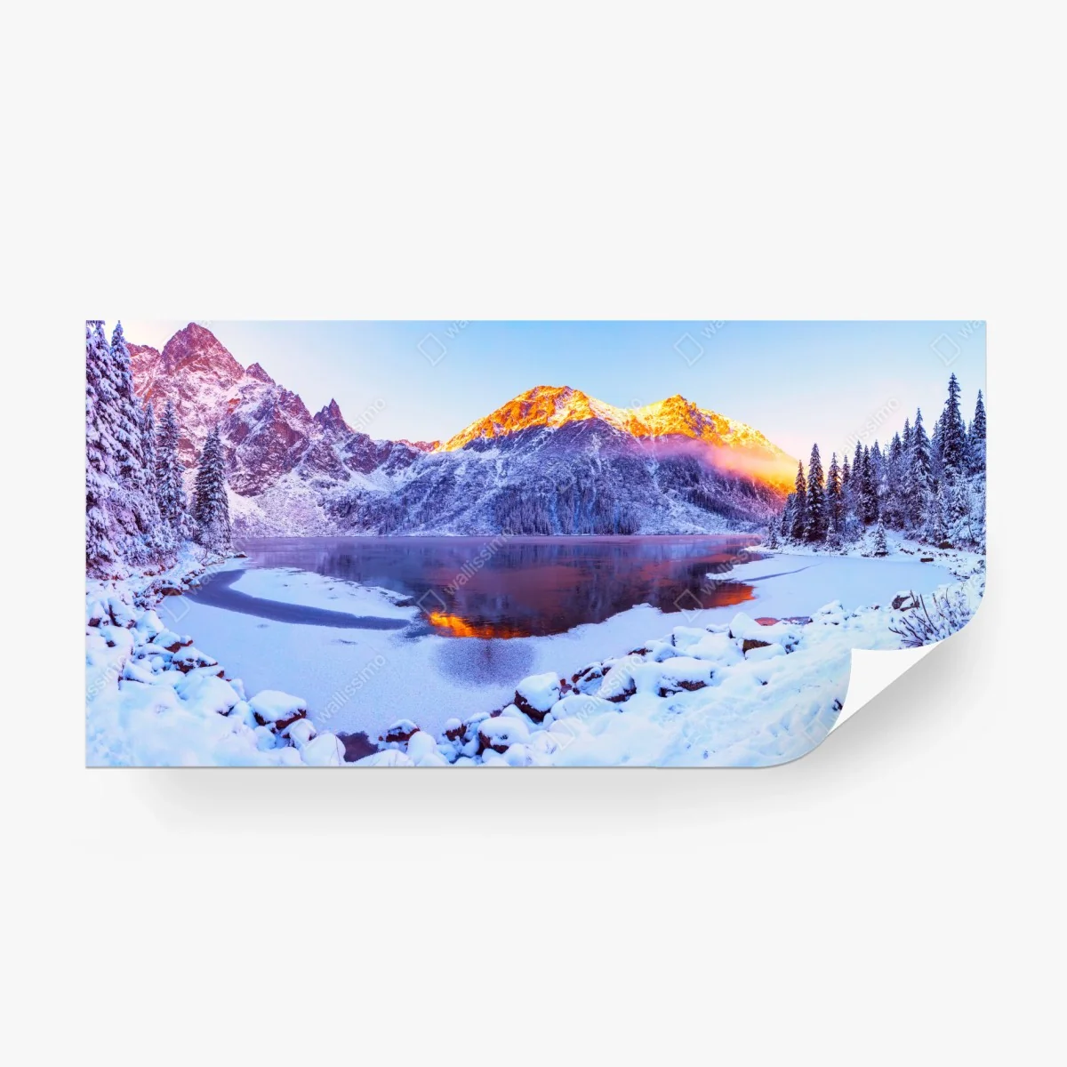 Fotomural amanecer dorado en los Alpes nevados – Pixers®