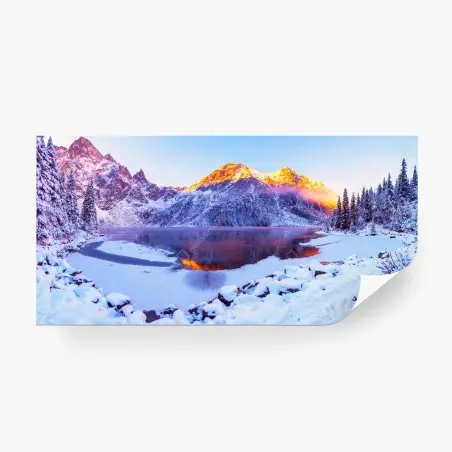 Fotomural amanecer dorado en los Alpes nevados – Pixers®