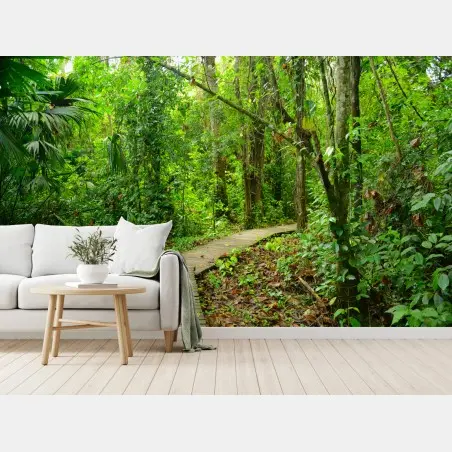 Fotomural sendero entre la selva tropical – Pixers®