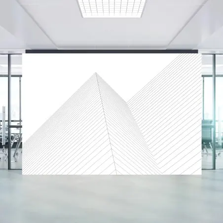 Fotomural composición geométrica de líneas minimalistas