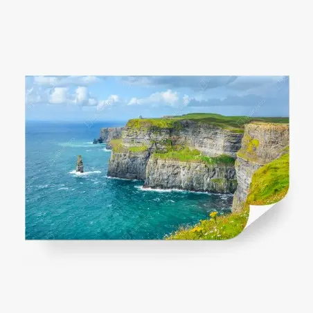 Fotomural panorama costero de los acantilados de Moher – Pixers®