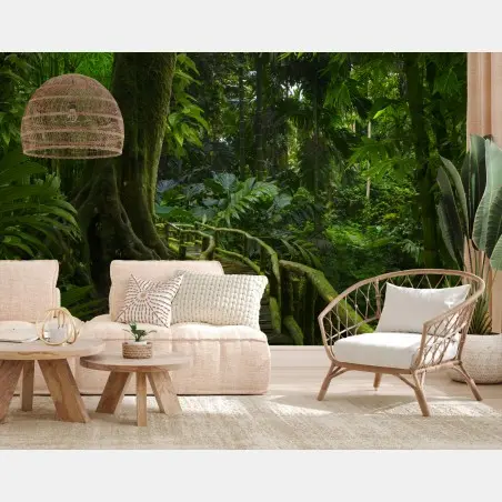 Fotomural sendero verde en la selva tropical – Pixers®
