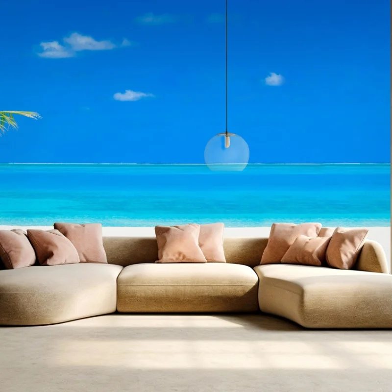 Fotomural escena de playa tropical en Maldivas