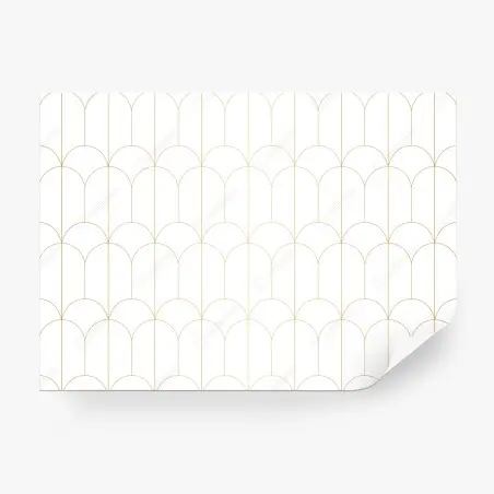Fotomural patrón geométrico art déco dorado minimalista – Pixers®
