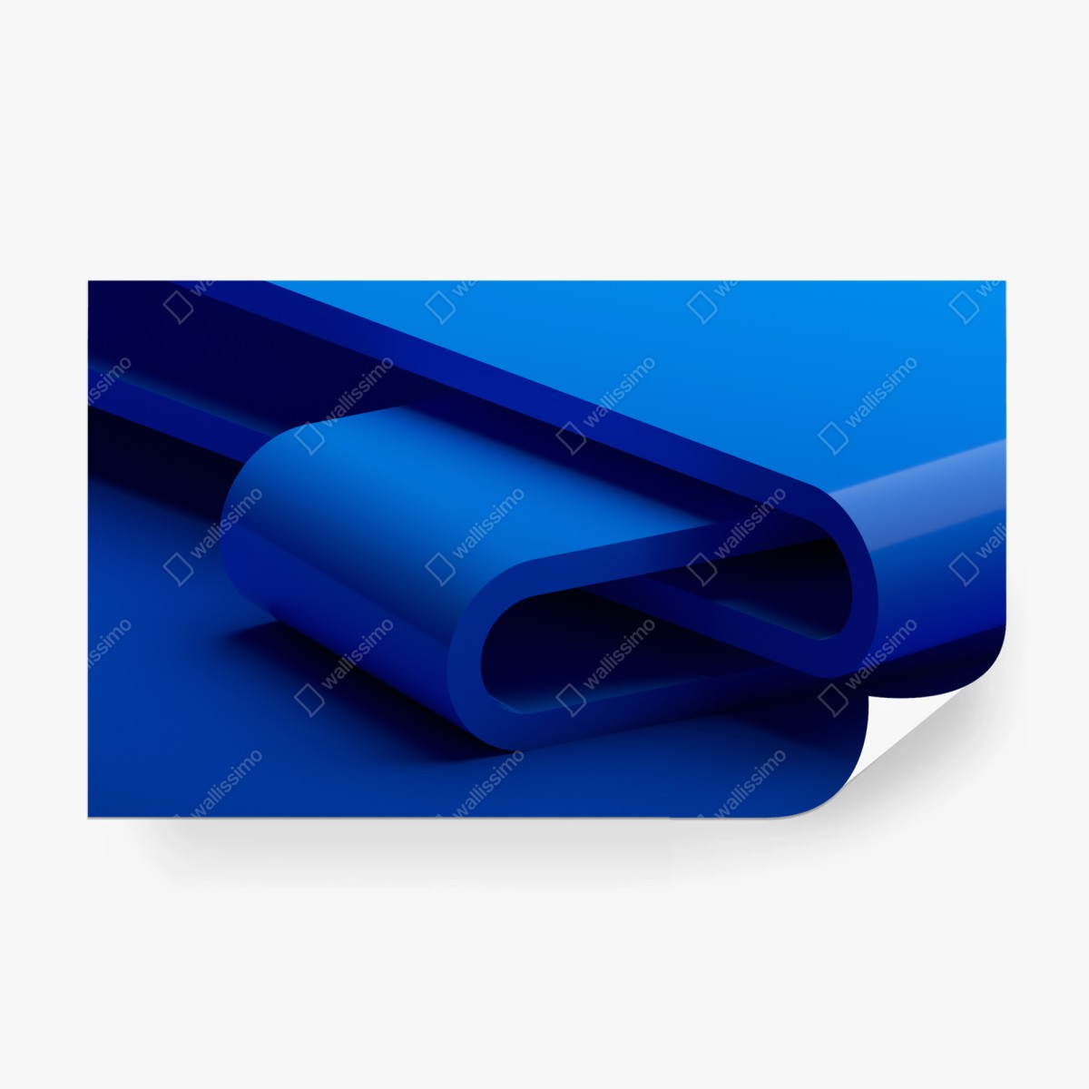Fotomural curvas geométricas en azul profundo – Pixers®