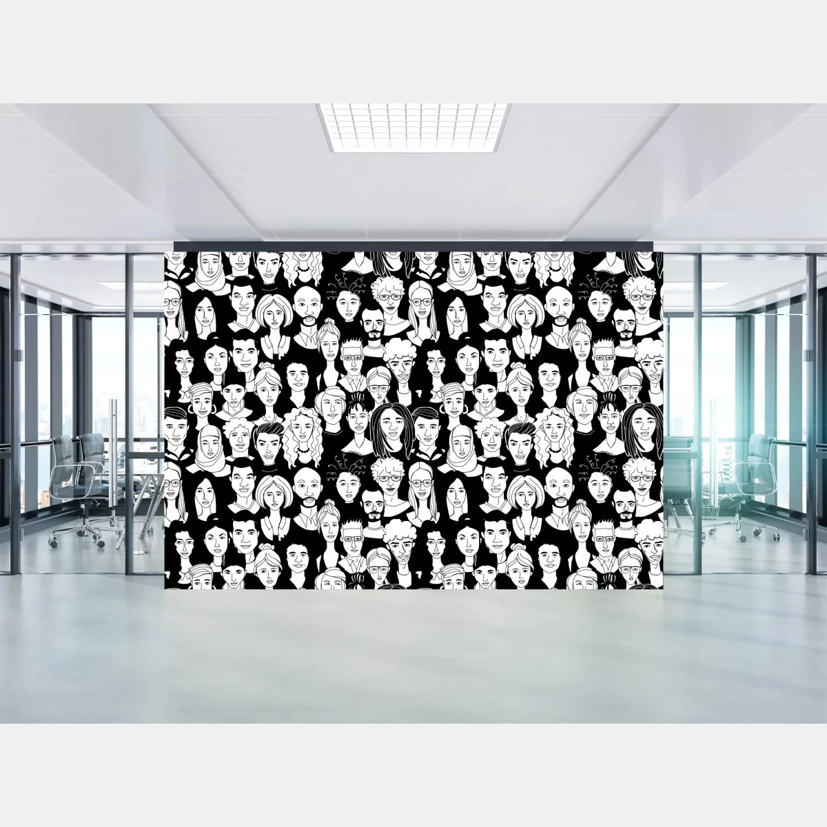 Fotomural mosaico de rostros diversos en blanco y negro – Pixers® Fotomural mosaico de rostros diversos en blanco y negro – Pixers®