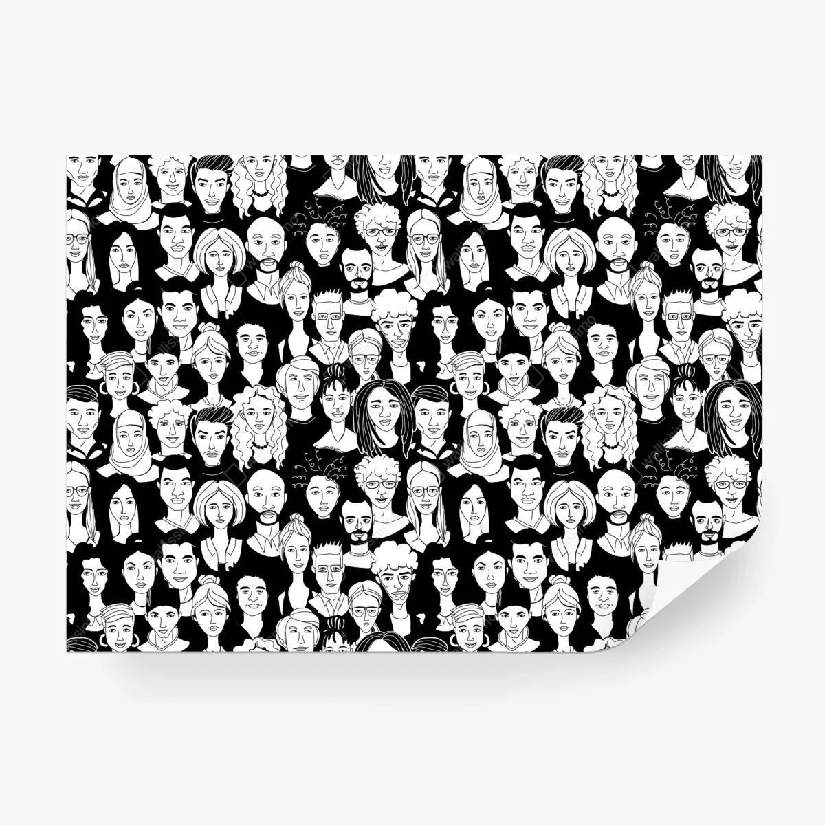 Fotomural mosaico de rostros diversos en blanco y negro – Pixers® Fotomural mosaico de rostros diversos en blanco y negro – Pixers®