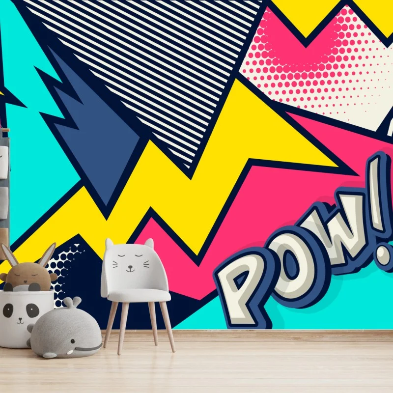 Fotomural diseño pop art geométrico estilo cómic