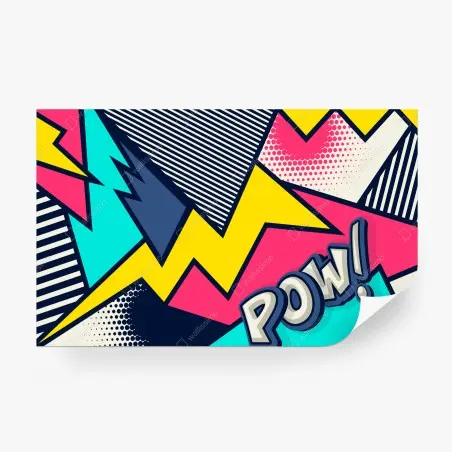 Fotomural diseño pop art geométrico estilo cómic – Pixers®