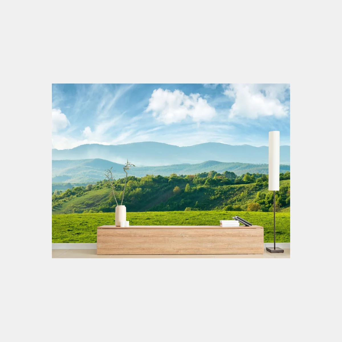 Fotomural panorama primaveral de Rumanía en tarde soleada – Pixers® Fotomural panorama primaveral de Rumanía en tarde soleada – Pixers®