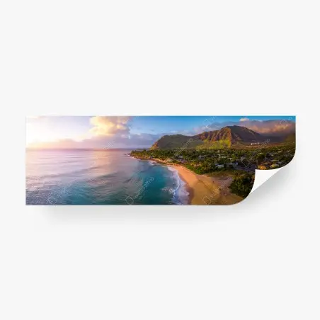 Fotomural atardecer tropical en la costa dorada – Pixers®