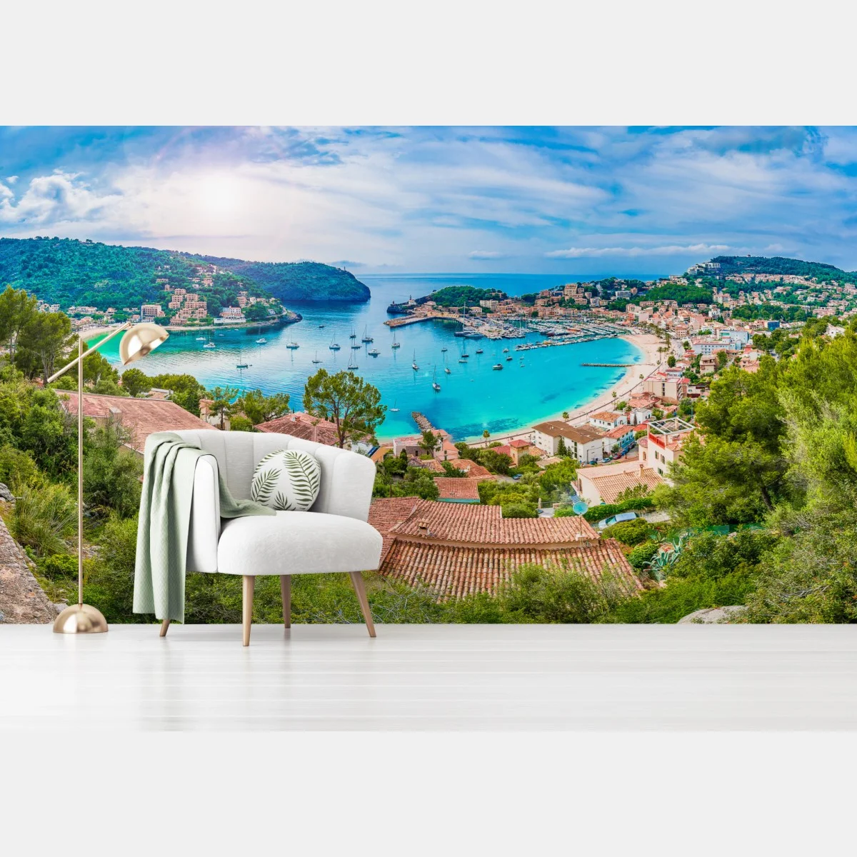 Fotomural vistas panorámicas de Puerto de Sóller, Mallorca – Pixers® Fotomural vistas panorámicas de Puerto de Sóller, Mallorca – Pixers®