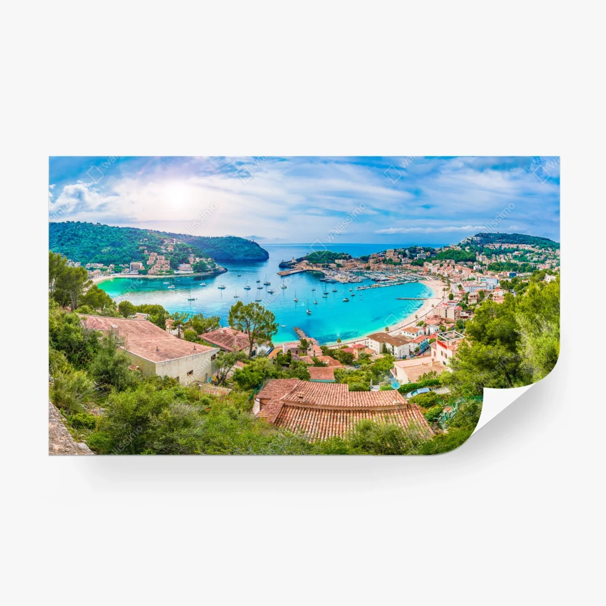 Fotomural vistas panorámicas de Puerto de Sóller, Mallorca – Pixers® Fotomural vistas panorámicas de Puerto de Sóller, Mallorca – Pixers®