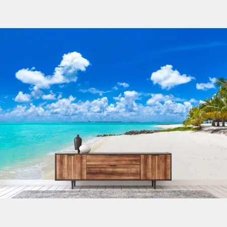 Fotomural paraíso tropical en Maldivas – Pixers®