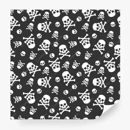 Fotomural patrón de calaveras en blanco y negro – Pixers®