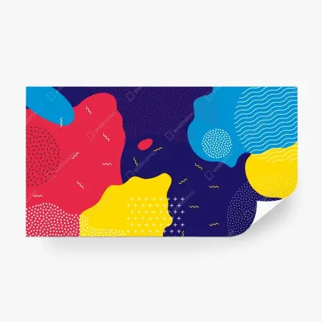 Fotomural diseño abstracto colorido estilo memphis – Pixers®