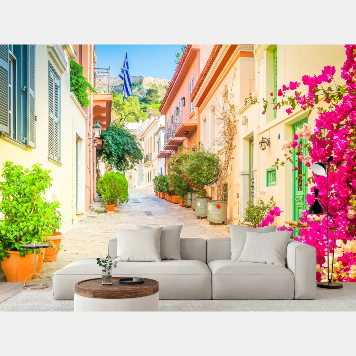 Fotomural calle pintoresca de Plaka, Atenas – Pixers® Fotomural calle pintoresca de Plaka, Atenas – Pixers®
