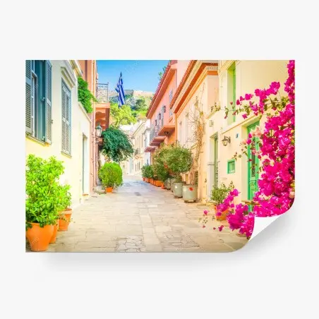 Fotomural calle pintoresca de Plaka, Atenas – Pixers®