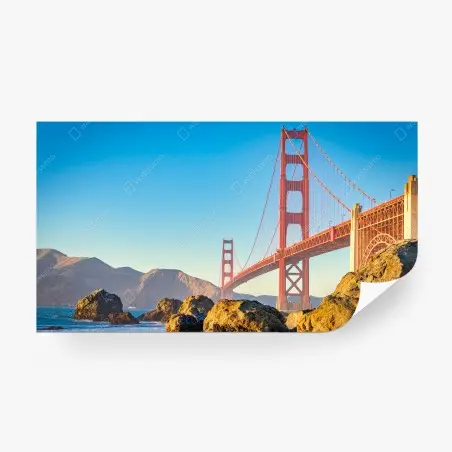 Fotomural vista panorámica del puente Golden Gate en San Francisco – Pixers®