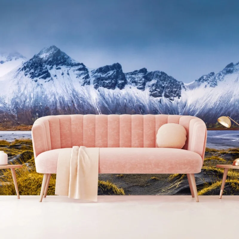 Fotomural amanecer en Vestrahorn: belleza ártica panorámica