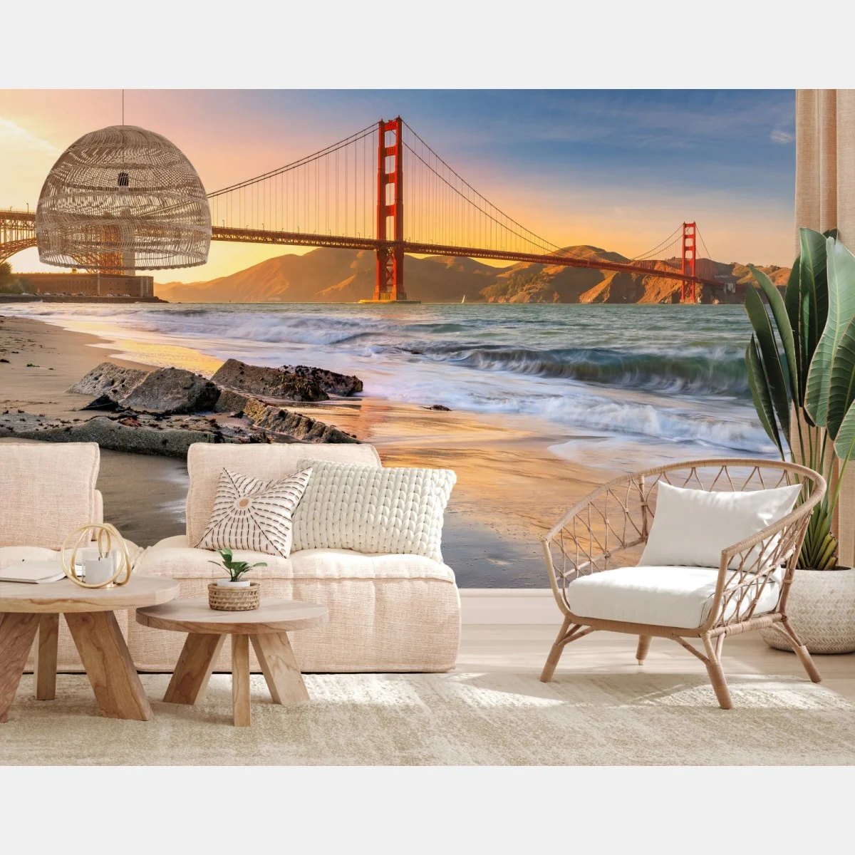 Fotomural puesta de sol sobre el Golden Gate en San Francisco – Pixers® Fotomural puesta de sol sobre el Golden Gate en San Francisco – Pixers®