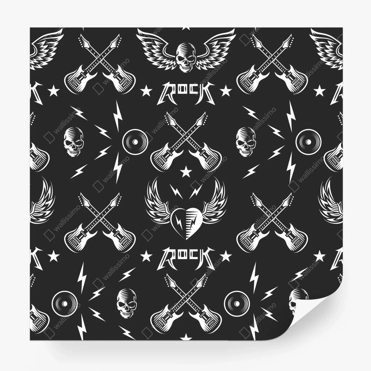 Fotomural diseño rock en blanco y negro con guitarras y calaveras – Pixers® Fotomural diseño rock en blanco y negro con guitarras y calaveras – Pixers®
