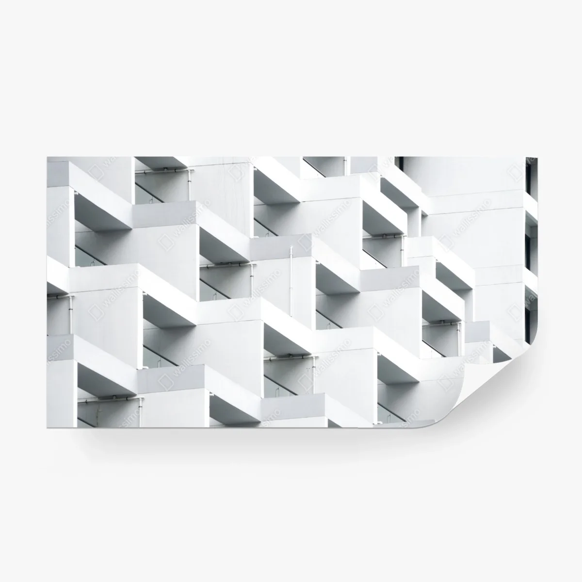 Fotomural patrón arquitectónico blanco y minimalista – Pixers®