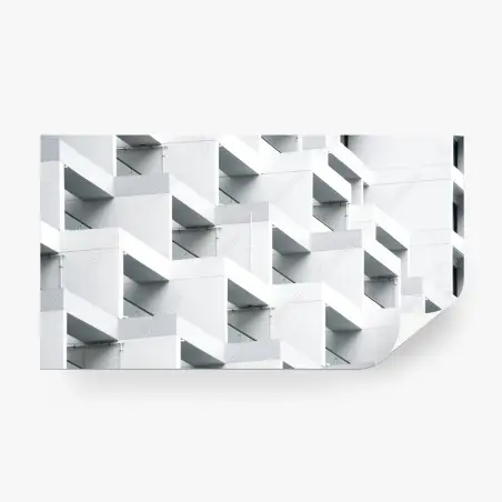 Fotomural patrón arquitectónico blanco y minimalista – Pixers®