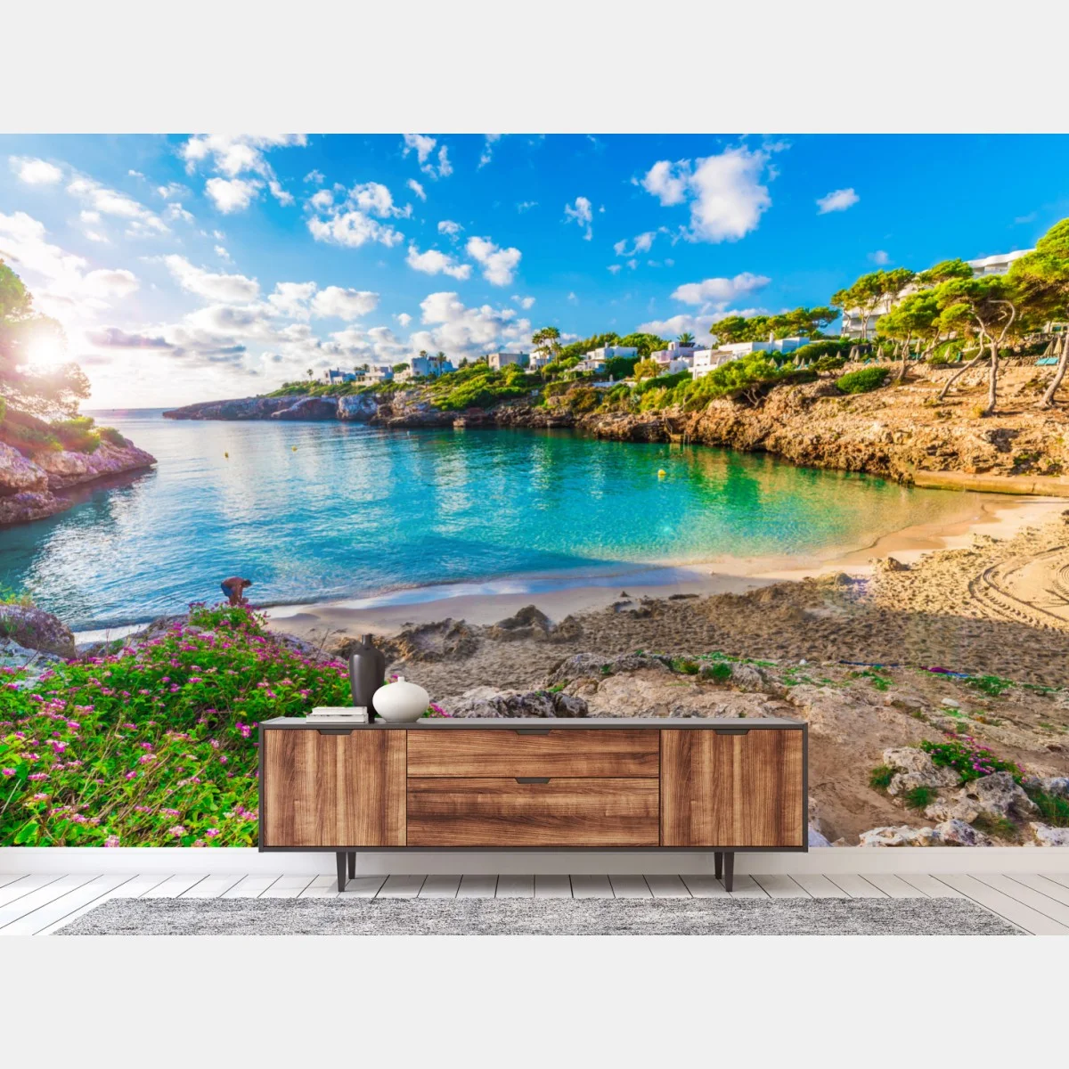 Fotomural amanecer en Cala Esmeralda, Mallorca – Pixers® Fotomural amanecer en Cala Esmeralda, Mallorca – Pixers®