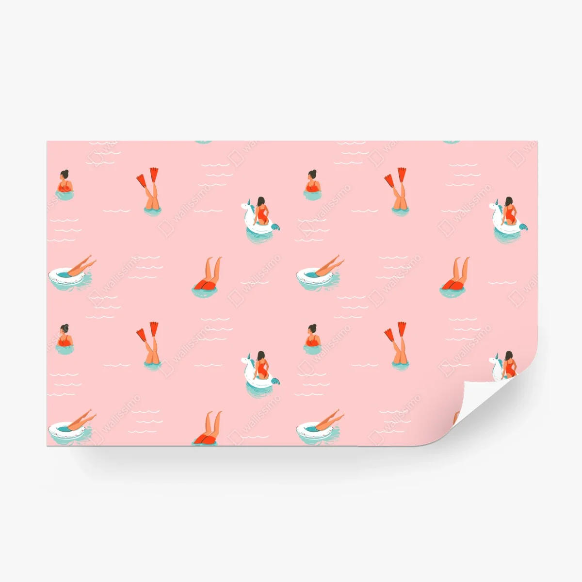 Fotomural estampado veraniego de piscina con flotadores y mujeres – Pixers® Fotomural estampado veraniego de piscina con flotadores y mujeres – Pixers®