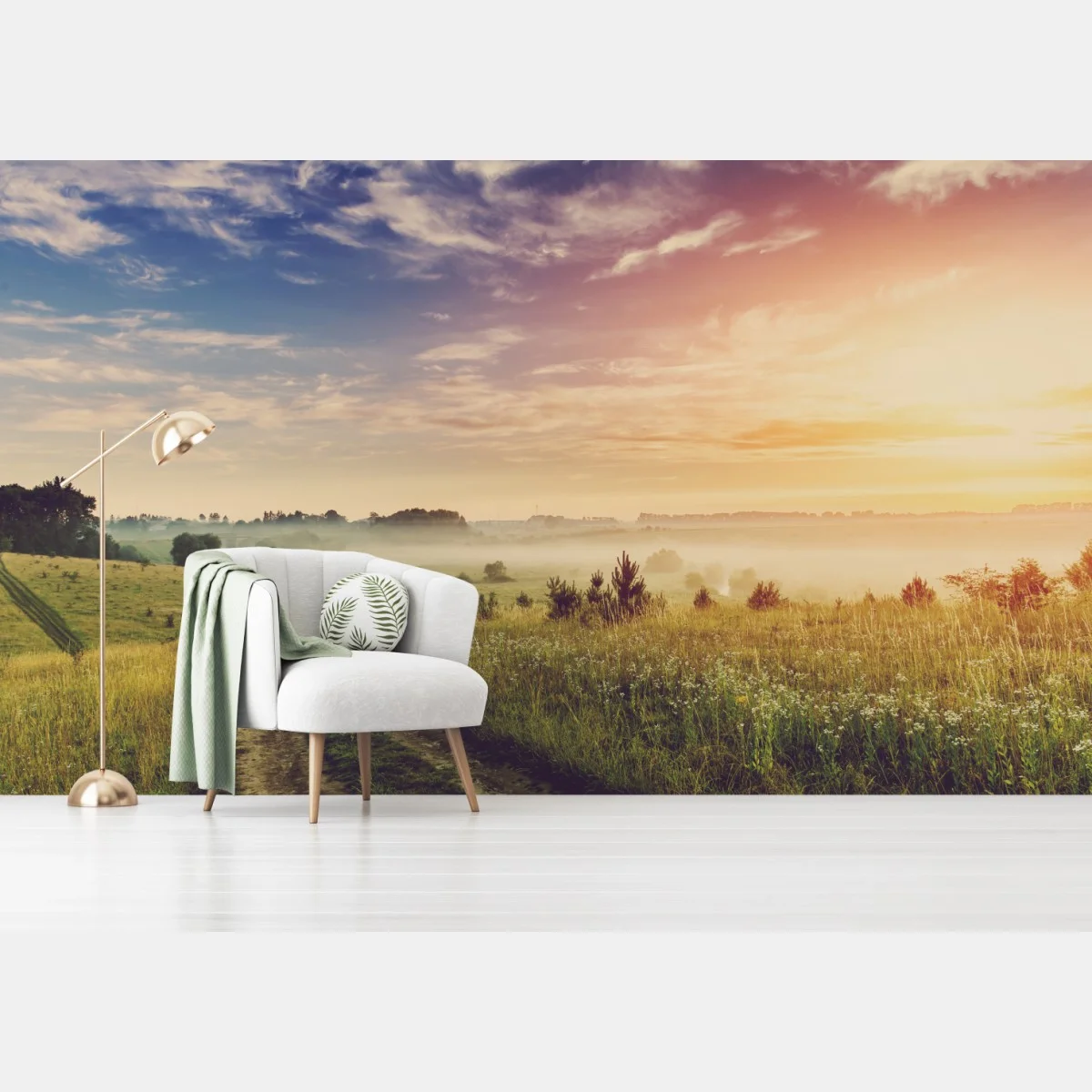 Fotomural amanecer brumoso en la pradera dorada – Pixers® Fotomural amanecer brumoso en la pradera dorada – Pixers®