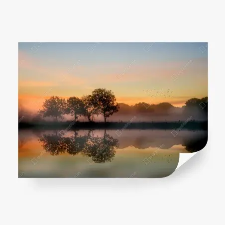 Fotomural amanecer otoñal en la campiña de Inglaterra – Pixers®