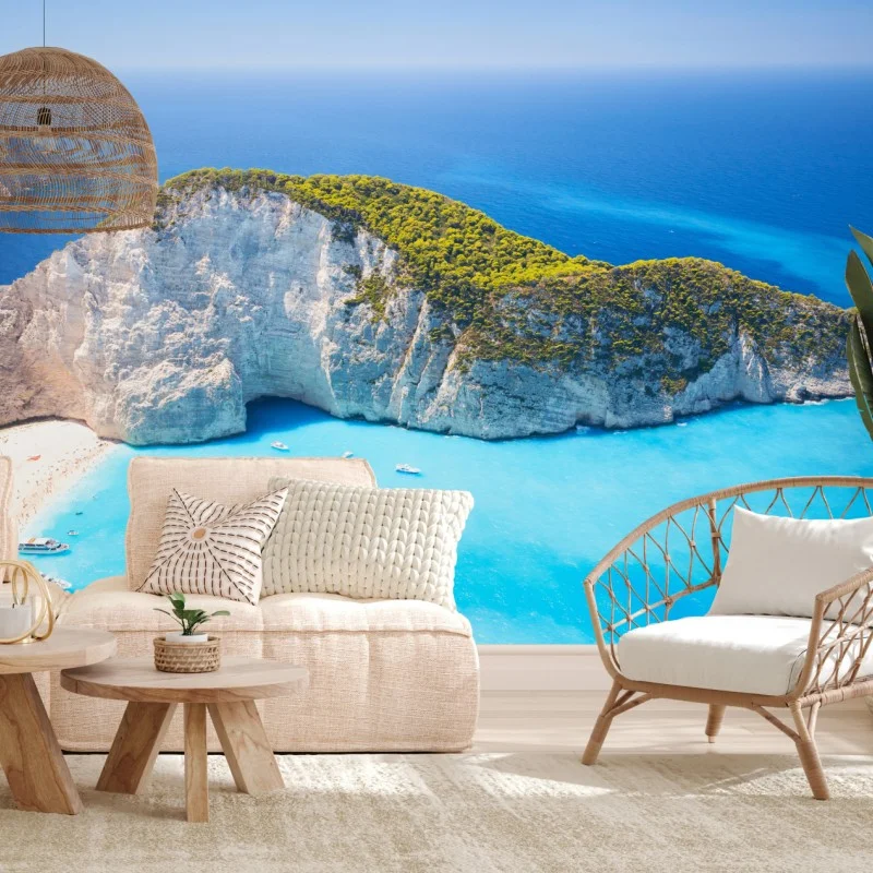 Fotomural vista aérea de Navagio en Zakynthos