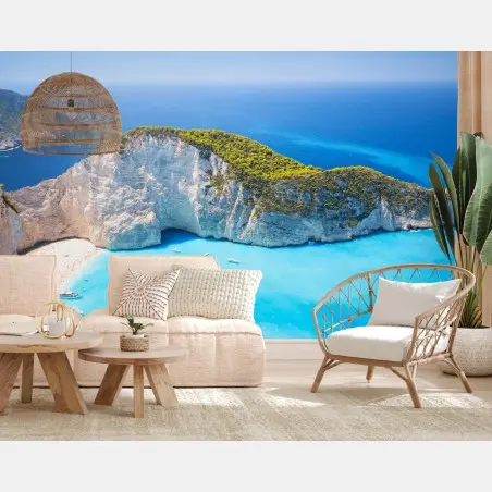 Fotomural vista aérea de Navagio en Zakynthos – Pixers®